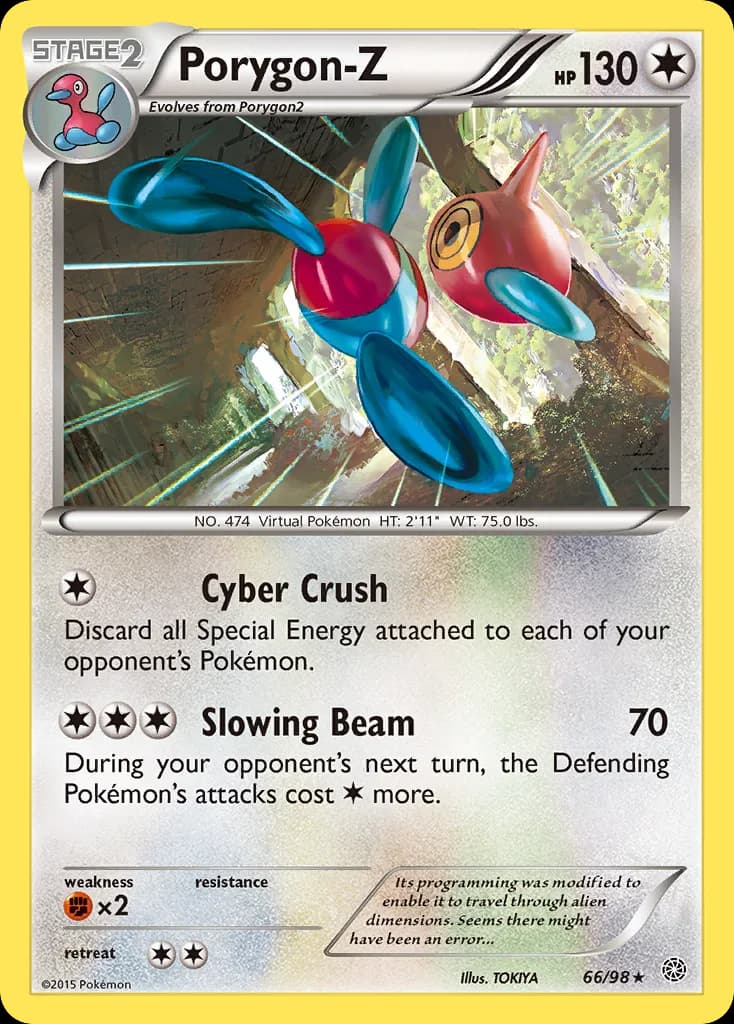 Porygon-Z card front, Ancient Origins 66/98