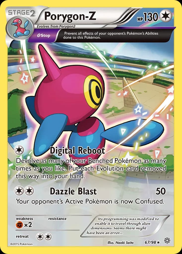 Porygon-Z card front, Ancient Origins 67/98