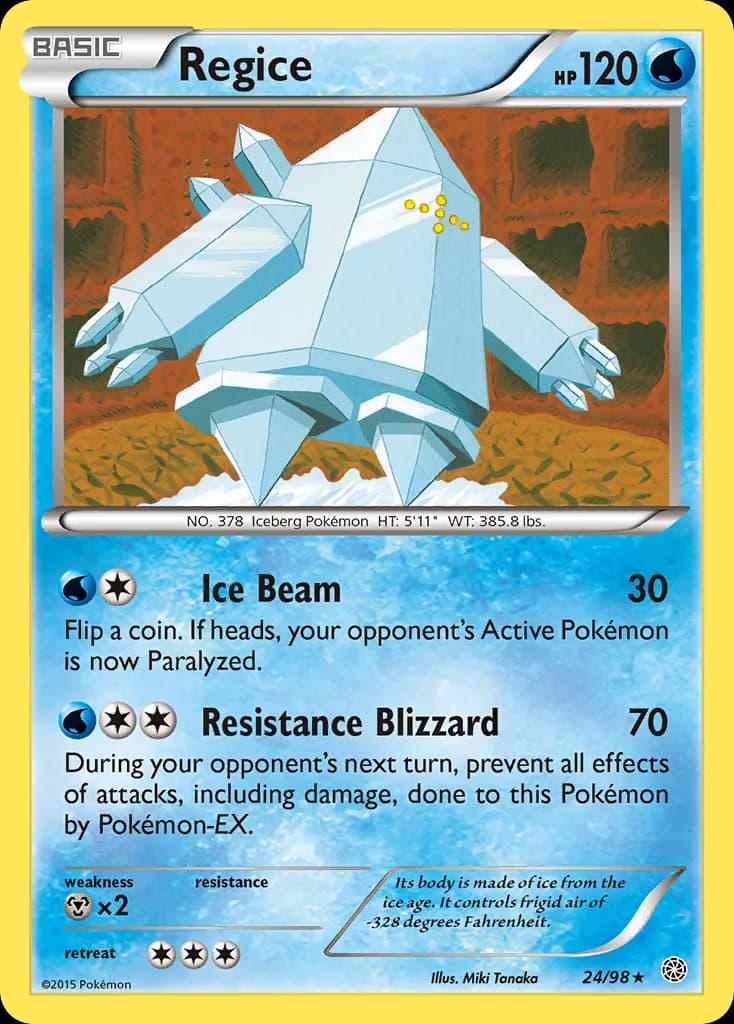 Ancient Origins Regice card front, 24/98