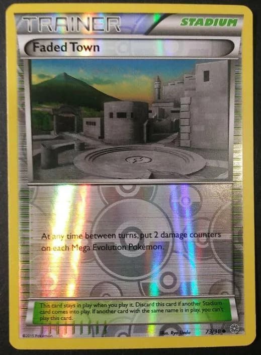 Faded Town reverse holo card front, Ancient Origins 73/98