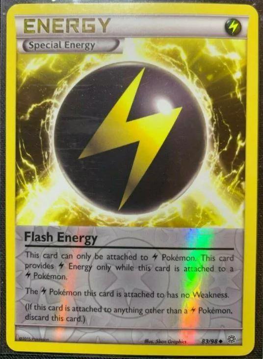 Flash Energy reverse holo card front, Ancient Origins 83/98