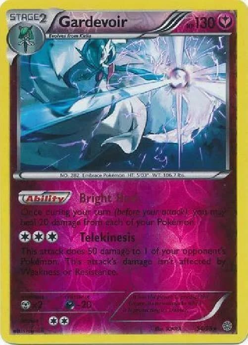 Gardevoir reverse holo card front, Ancient Origins 54/98