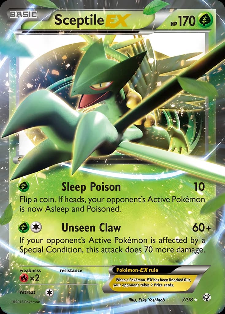 Ancient Origins Sceptile-EX card front, 7/98
