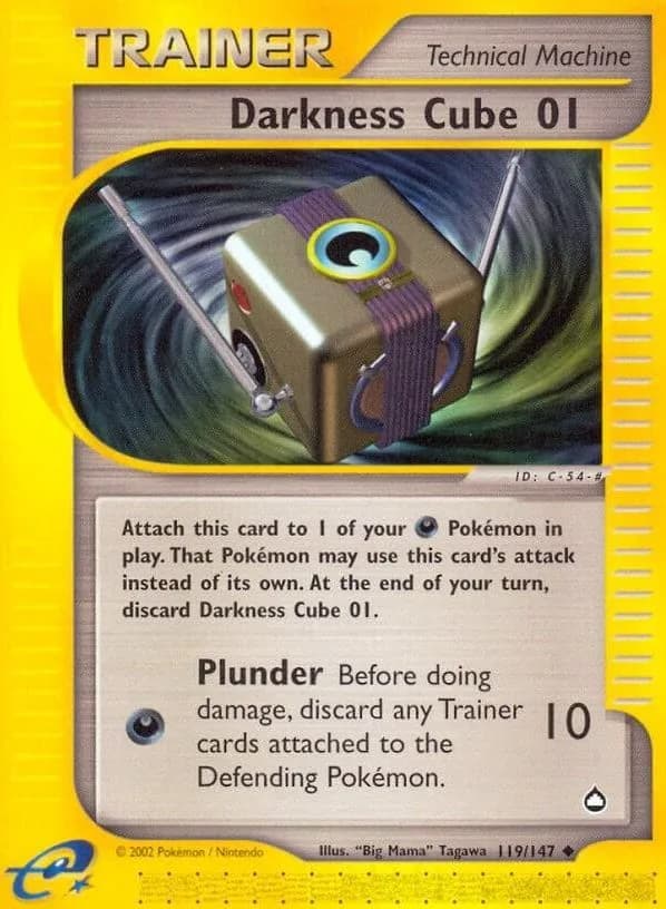 Darkness Cube 01 card front, Aquapolis 119/147
