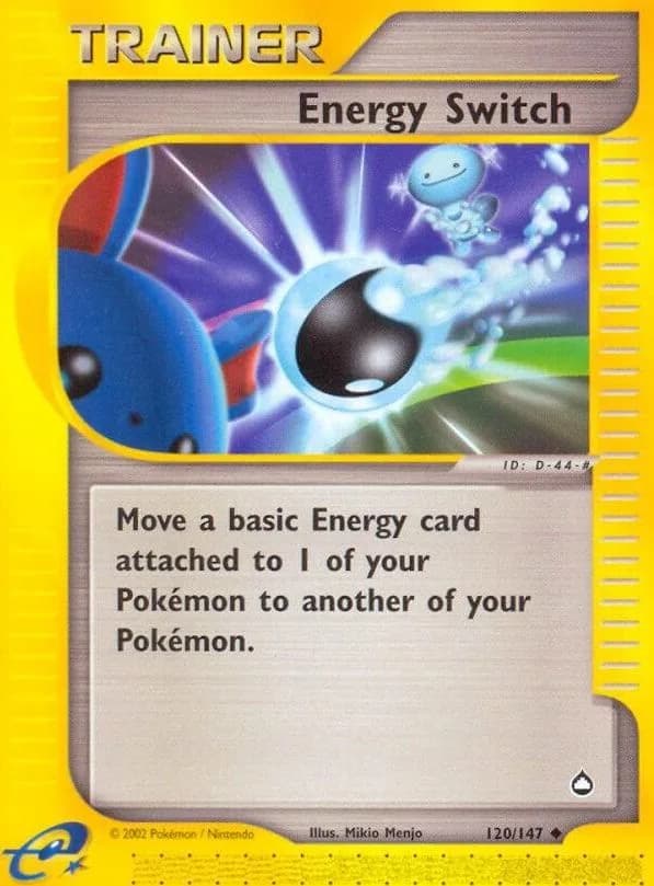 Energy Switch card front, Aquapolis 120/147