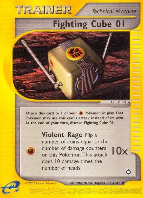 Fighting Cube 01 card front, Aquapolis 121/147