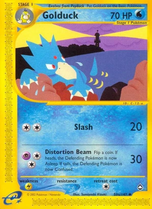 Golduck card front, Aquapolis 50a/147