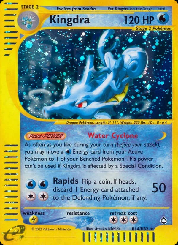Kingdra card front, Aquapolis H14/H32