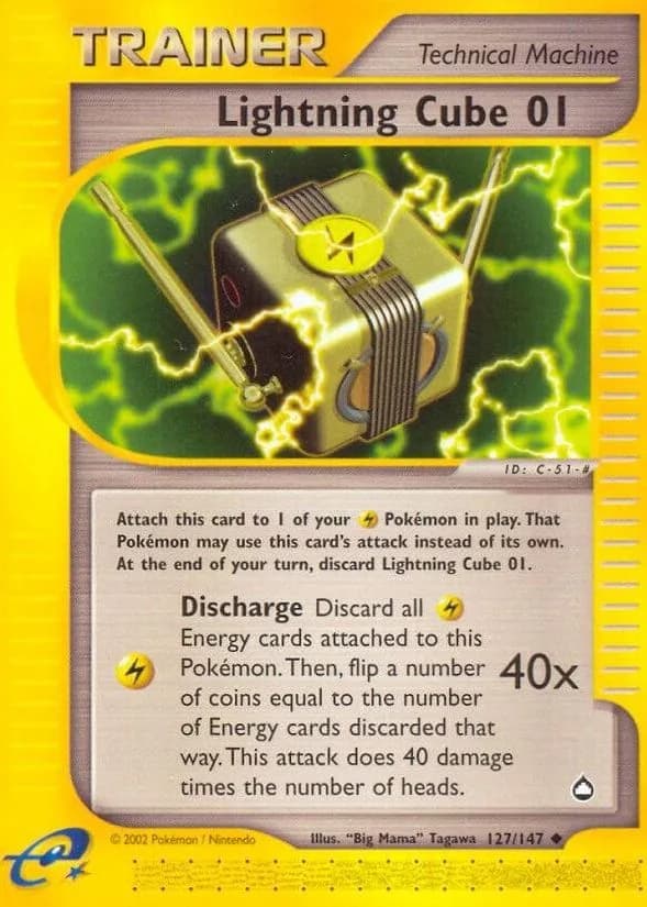 Lightning Cube 01 card front, Aquapolis 127/147