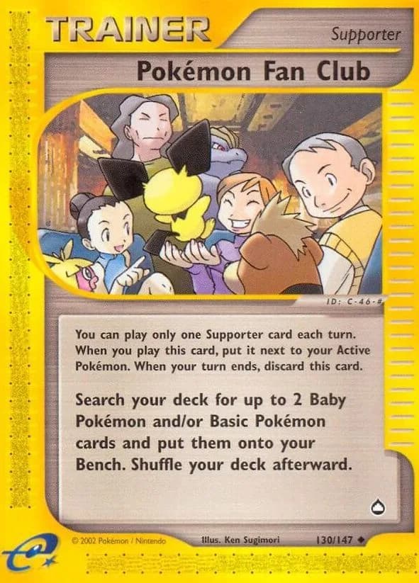 Pokémon Fan Club card front, Aquapolis 130/147