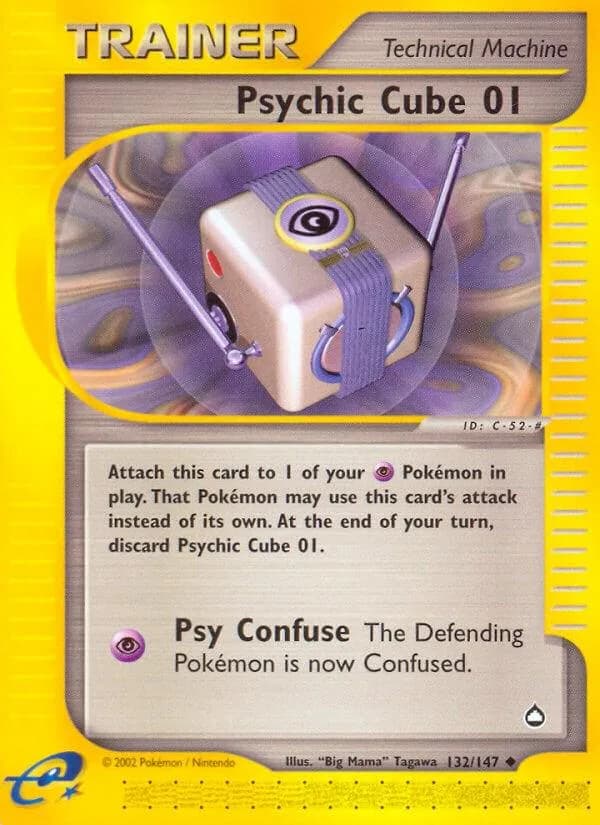 Psychic Cube 01 card front, Aquapolis 132/147
