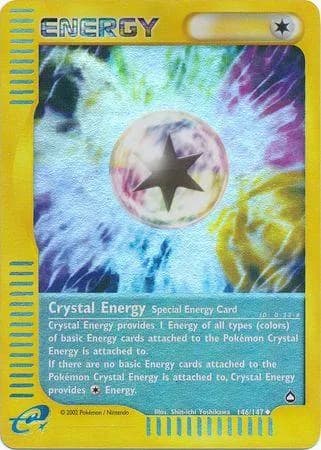 Crystal Energy reverse holo card front, Aquapolis 146/147