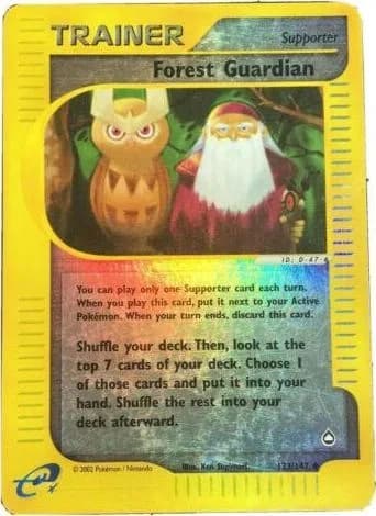 Forest Guardian reverse holo card front, Aquapolis 123/147