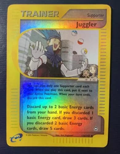 Juggler reverse holo card front, Aquapolis 126/147
