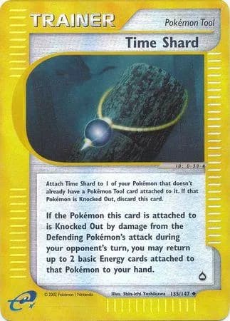 Time Shard reverse holo card front, Aquapolis 135/147