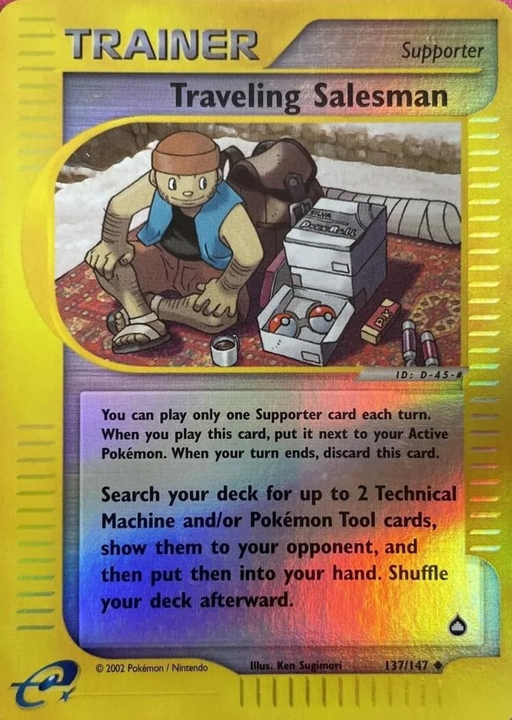 Traveling Salesman reverse holo card front, Aquapolis 137/147