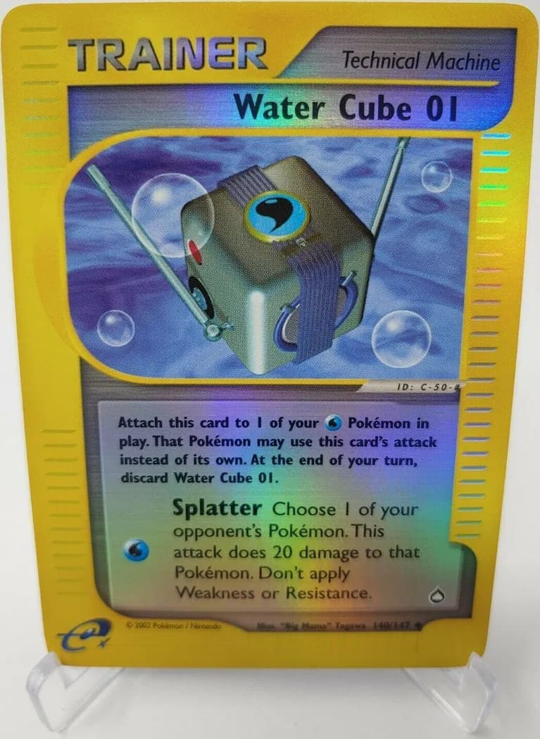 Water Cube 01 reverse holo card front, Aquapolis 140/147