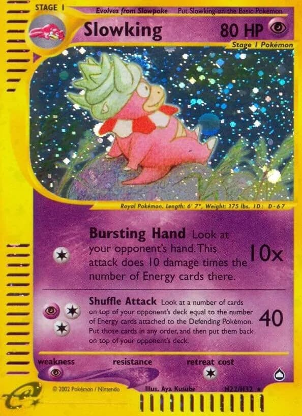 Slowking card front, Aquapolis H22/H32