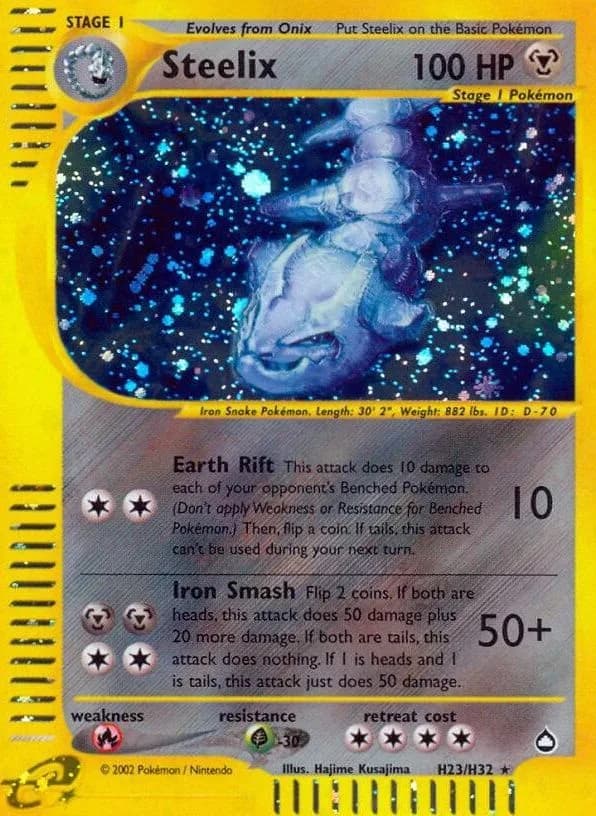 Steelix card front, Aquapolis H23/H32