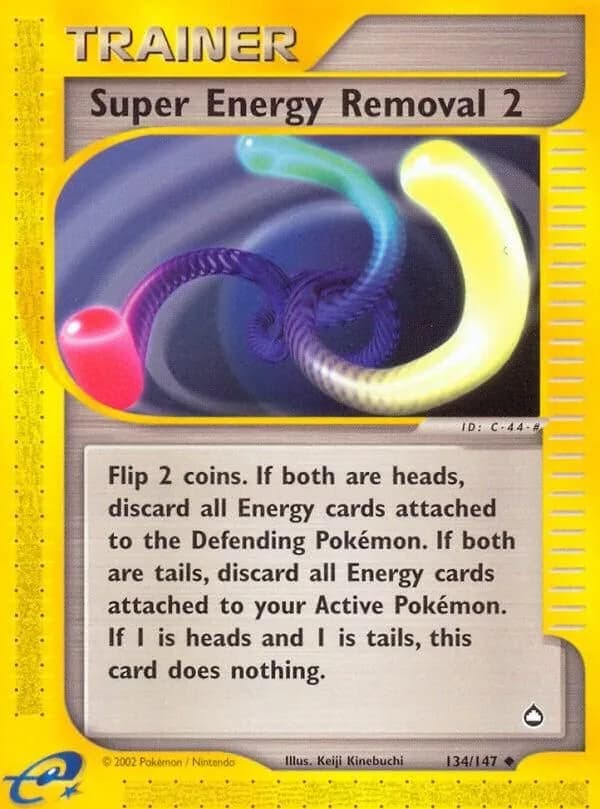 Super Energy Removal 2 card front, Aquapolis 134/147