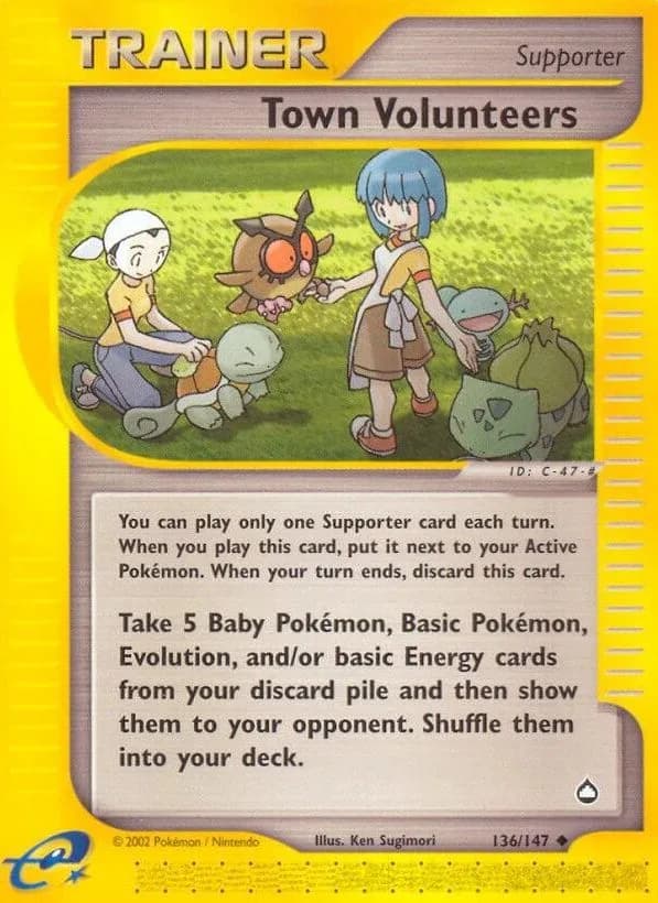 Town Volunteers card front, Aquapolis 136/147