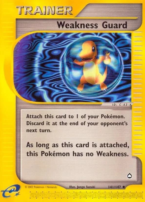 Weakness Guard card front, Aquapolis 141/147