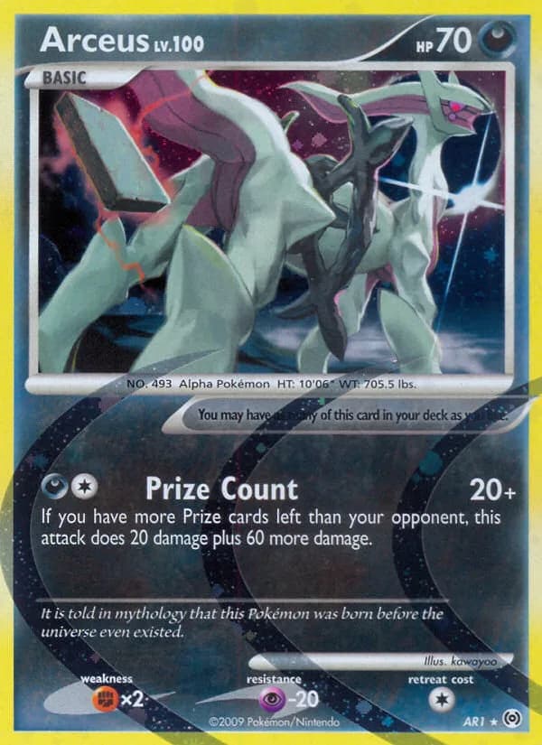 Arceus card front, Arceus AR1/99