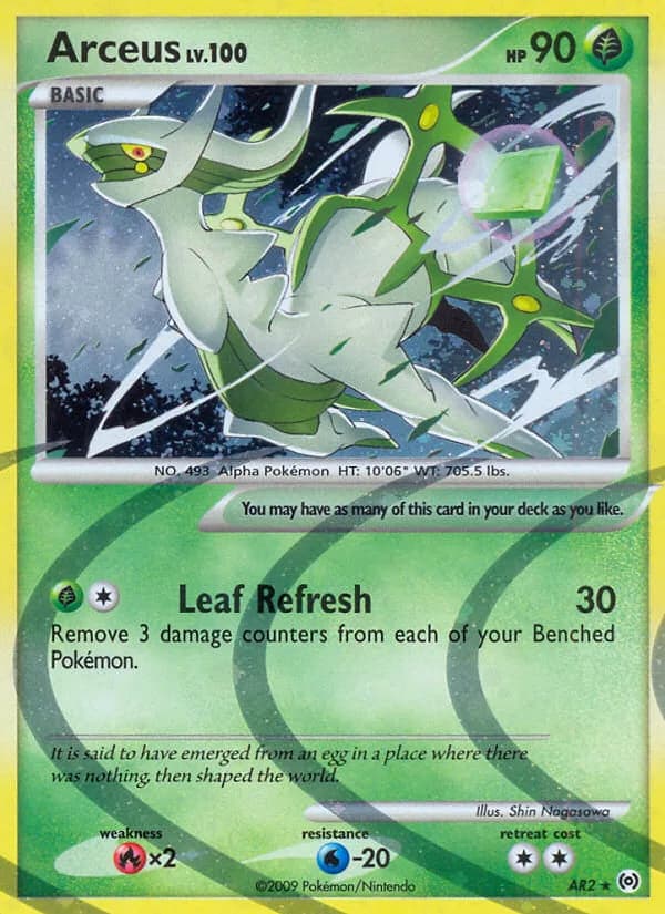 Arceus card front, Arceus AR2/99