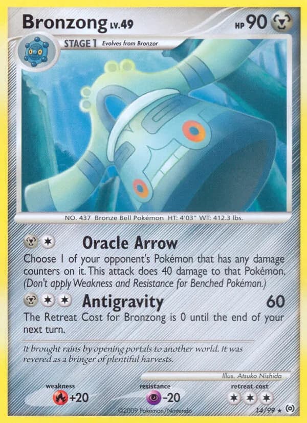 Arceus Bronzong card front, 14/99