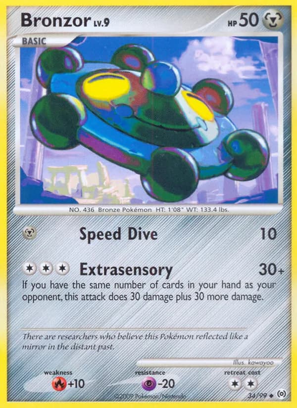 Arceus Bronzor card front, 34/99