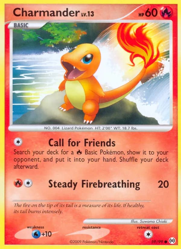 Arceus Charmander card front, 59/99