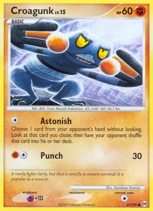 Arceus Croagunk card front, 61/99