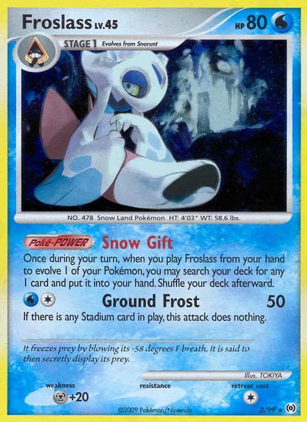 Arceus Froslass card front, 2/99