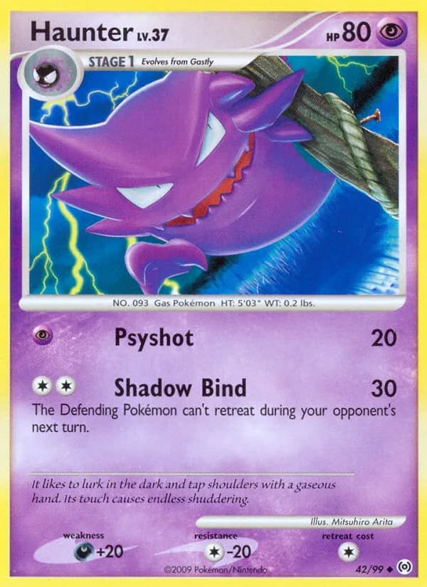 Arceus Haunter card front, 42/99