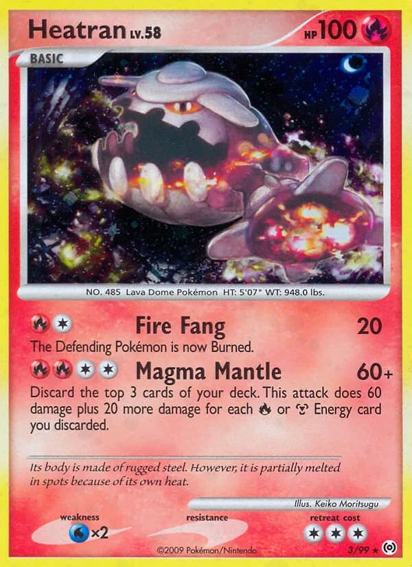 Arceus Heatran card front, 3/99