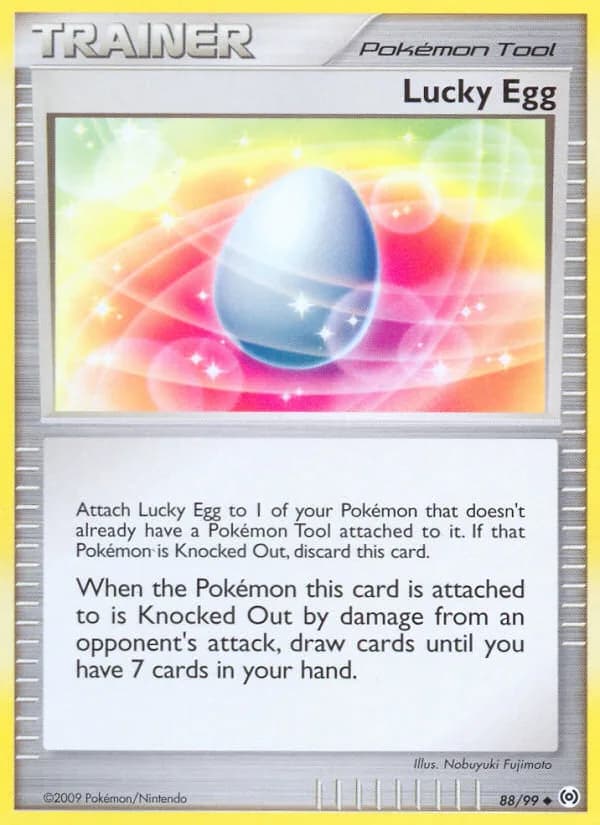 Arceus Lucky Egg card front, 88/99