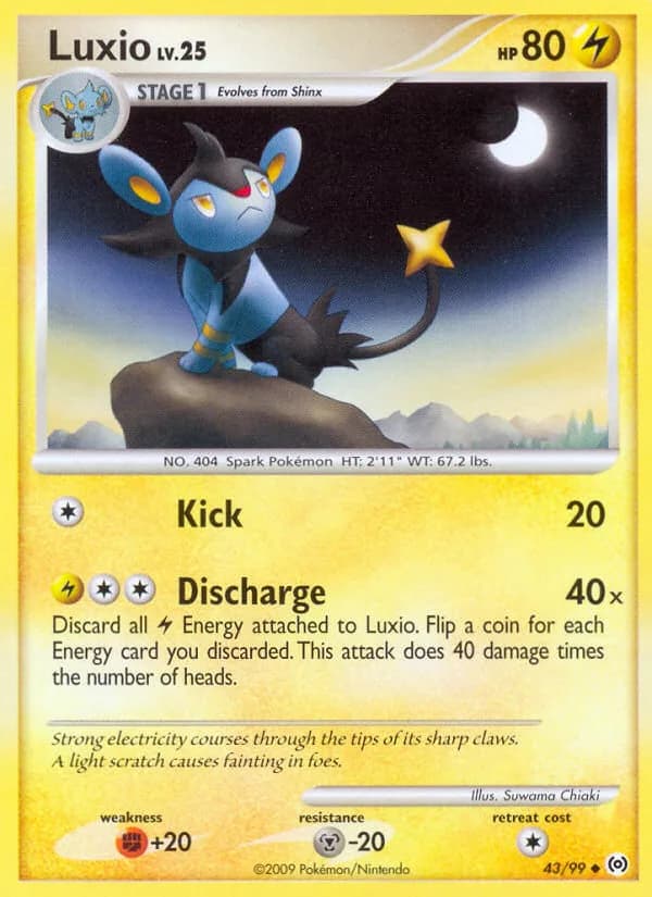 Arceus Luxio card front, 43/99