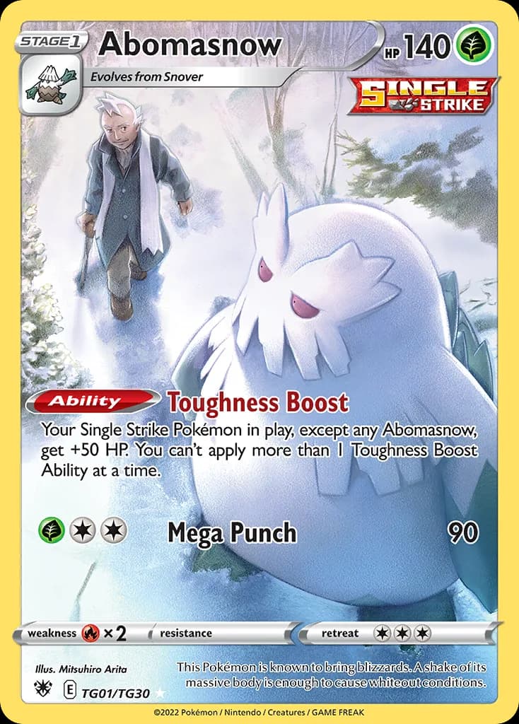 Astral Radiance Abomasnow card front, TG01/TG30