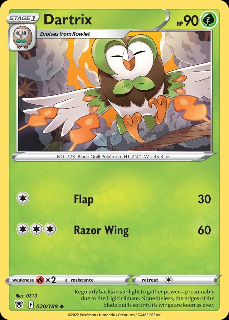 Astral Radiance Dartrix card front, 20/189
