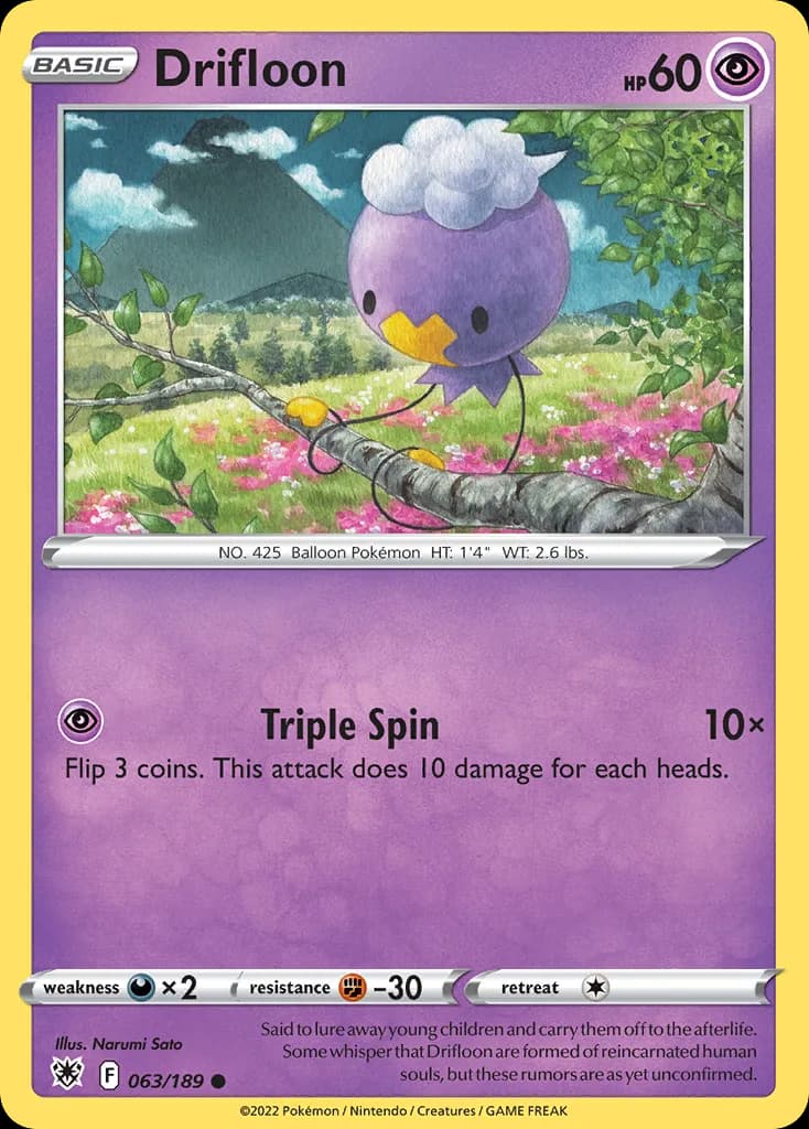 Astral Radiance Drifloon card front, 63/189