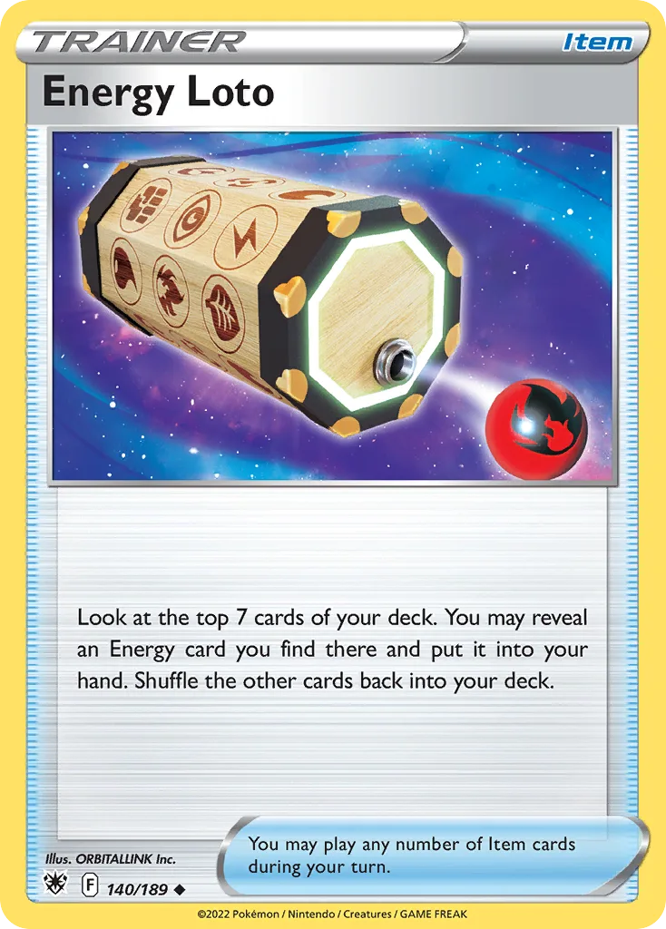 Astral Radiance Energy Loto card front, 140/189