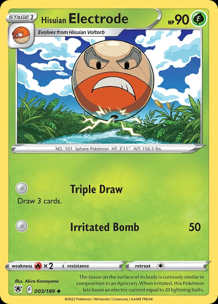 Astral Radiance Hisuian Electrode card front, 3/189