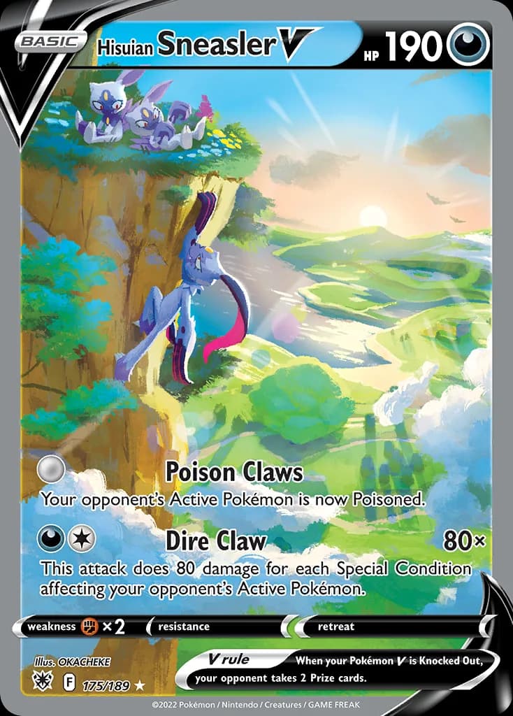 Astral Radiance Hisuian Sneasler V card front, 175/189
