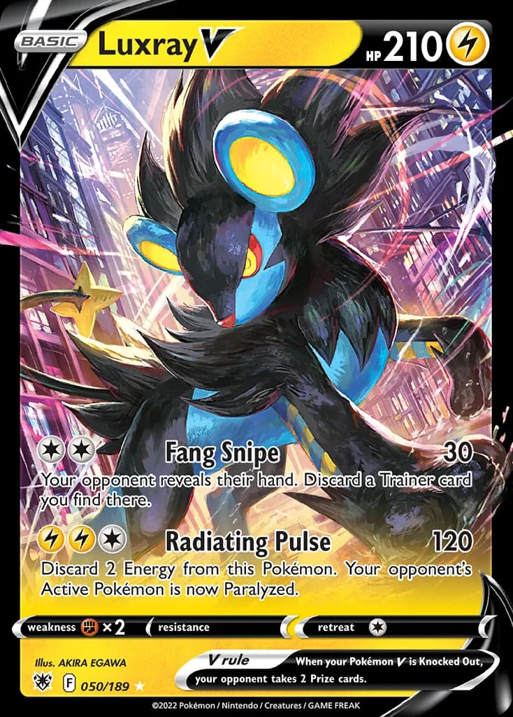 Luxray V card front, Astral Radiance 50/189