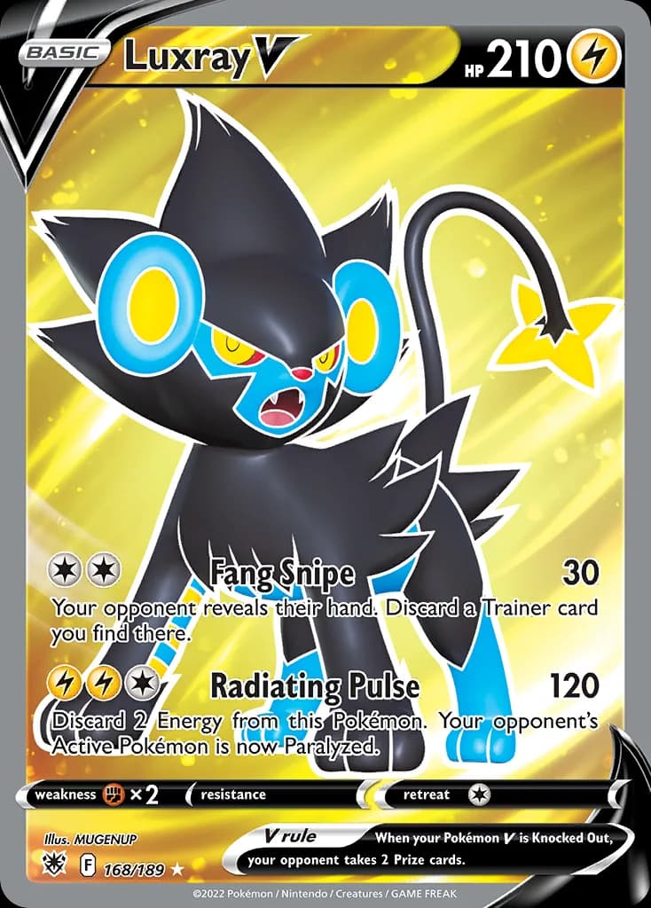 Luxray V card front, Astral Radiance 168/189
