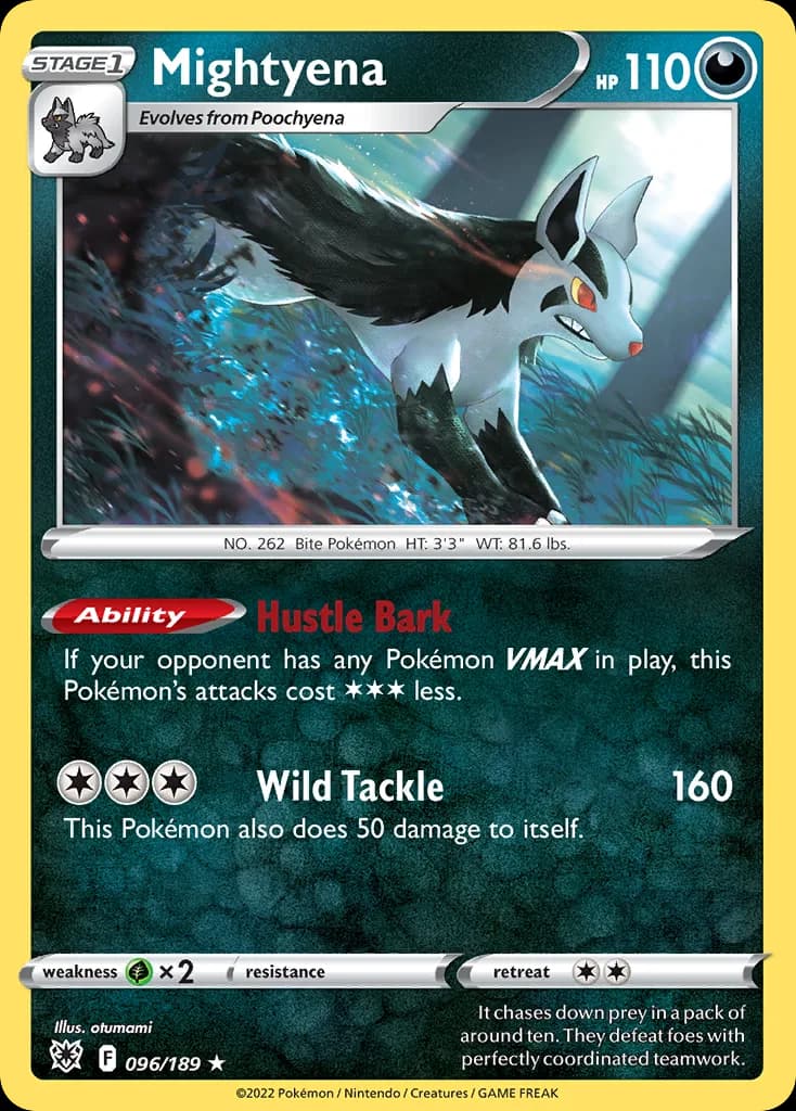 Astral Radiance Mightyena card front, 96/189