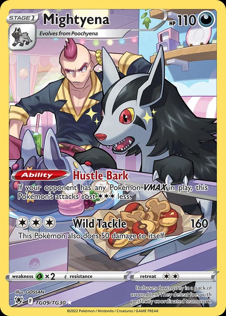 Astral Radiance Mightyena card front, TG09/TG30