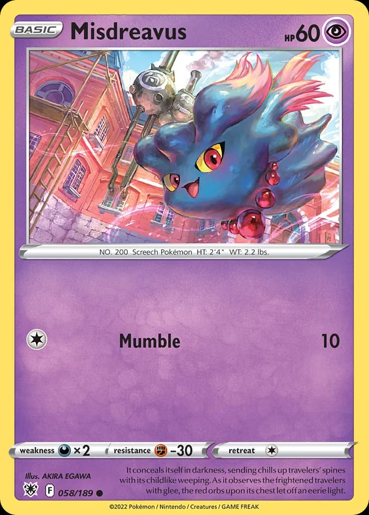 Astral Radiance Misdreavus card front, 58/189