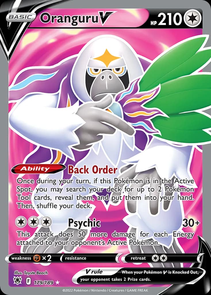 Astral Radiance Oranguru V card front, 179/189