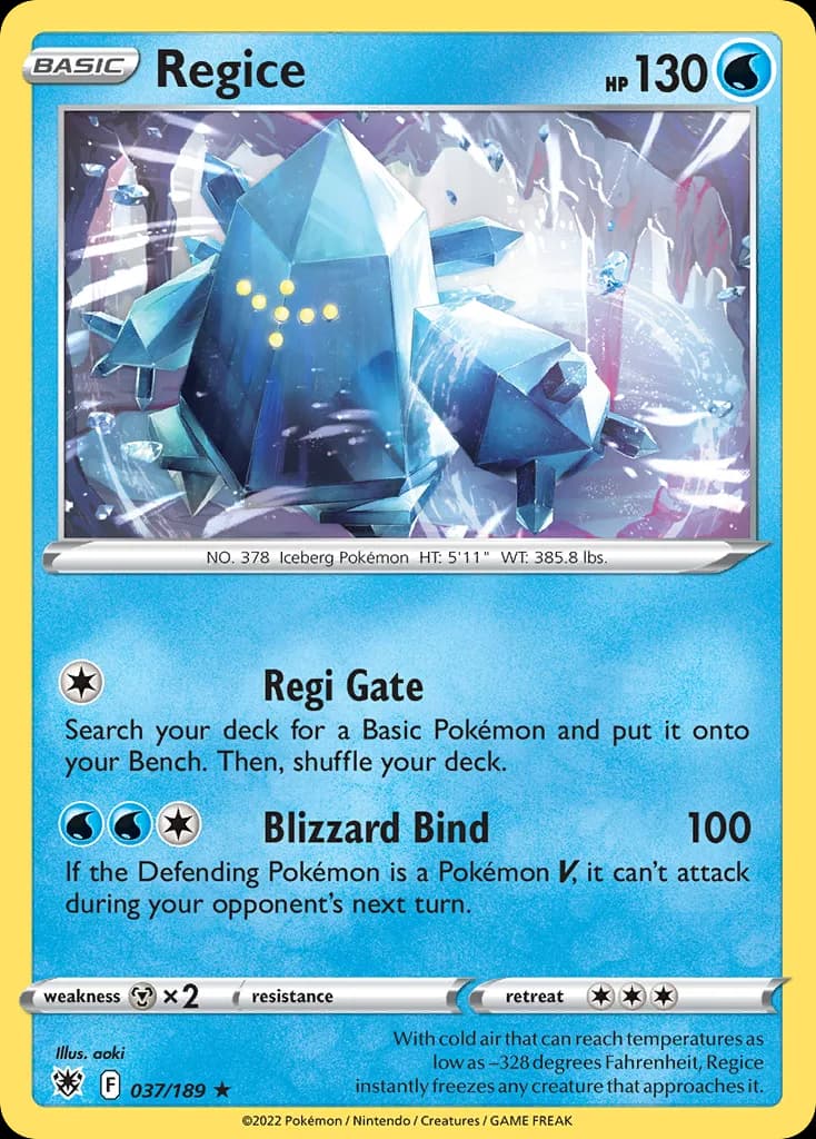 Astral Radiance Regice card front, 37/189